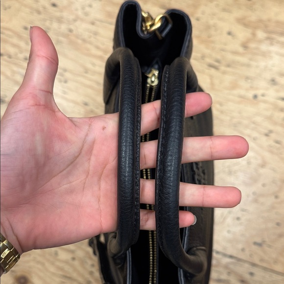 Tory Burch McGraw Triple Compartment satchel pebbled leather - Picture 7 of 7